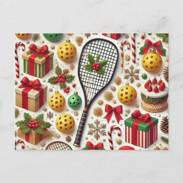 Postal Festiva Tema de los Navidades de bolas de bolas (Anverso)