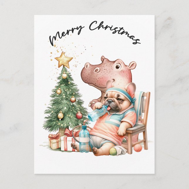 Postal Festiva Tema de los Navidades de tenis (Anverso)
