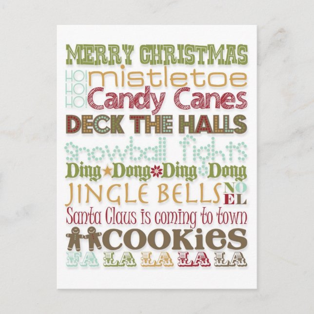 Postal Festiva Tema de navidades (Anverso)
