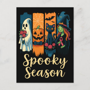 Postal Festiva Temblorosa temporada con conciencia de Halloween c