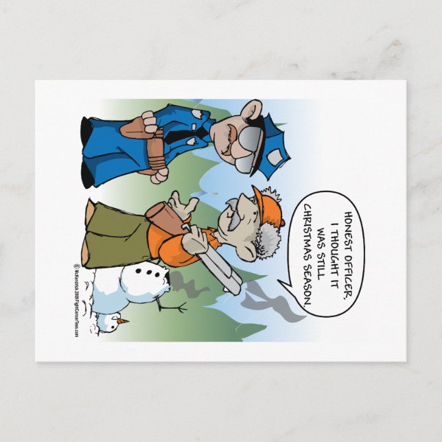 Postal Festiva Temporada de caza de navidades (Anverso)