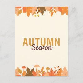 Postal Festiva Temporada de otoño con hojas