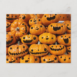 Postal Festiva Temporada de otoño de Happy Pumpkins