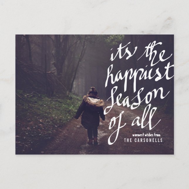 Postal Festiva Temporada más feliz de la foto de vacaciones de to (Anverso)