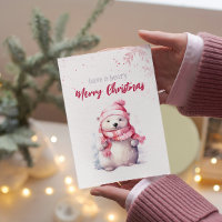 Ten Un Temor Feliz Navidad, Oso Polar Fundido Rosa