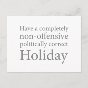 Postal Festiva Tener unas vacaciones políticamente correctas