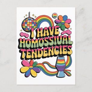 Postal Festiva Tengo Tendencias Homosexuales Mes del Orgullo LGBT