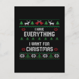 Postal Festiva Tengo Todo Lo Que Quiero Para Navidades Es Yo Soy
