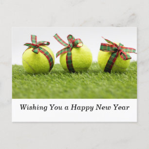 Postal Festiva Tenis te desea un feliz año nuevo