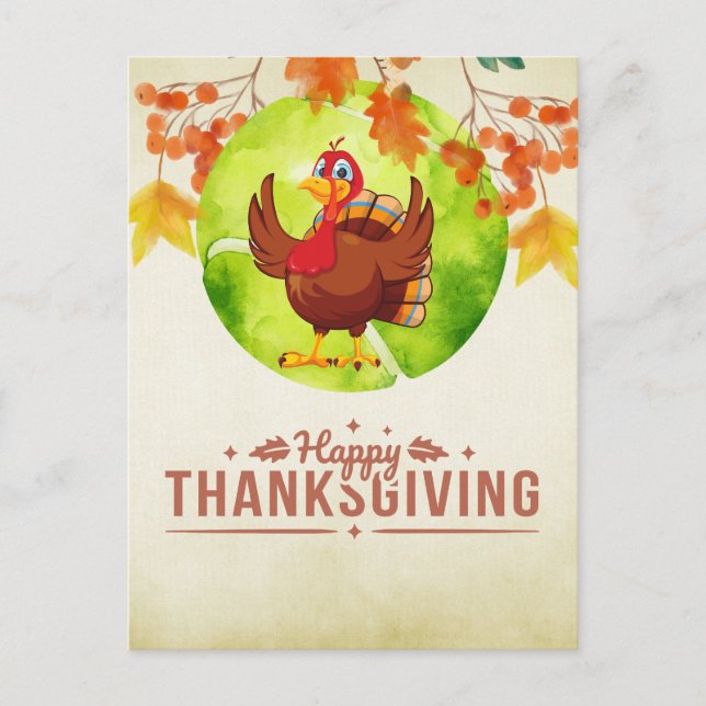 Postal Festiva Tennis Turkey personalizado gracioso de Acción de  (Anverso)