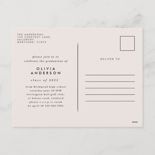 Postal Festiva Teracotta geométrica multifotográfica moderna y (Reverso)