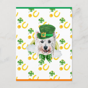 Postal Festiva Tercer día de San Patricio del Terrier de las High