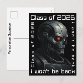 Postal Festiva Terminator Skull Graduation Class of 2026 Design