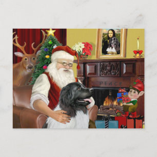 Postal Festiva Terrajero de Newfie de Santa
