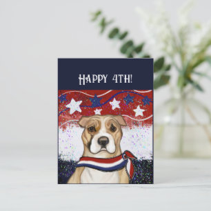 POSTAL FESTIVA TERRIER STAFFORDSHIRE AMERICANO      
