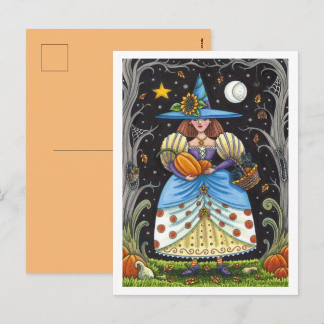 POSTAL FESTIVA TESTIGO DE ARTE FOLLAR EN MADERA ESCUCHADA, GATO N (Anverso / Reverso)