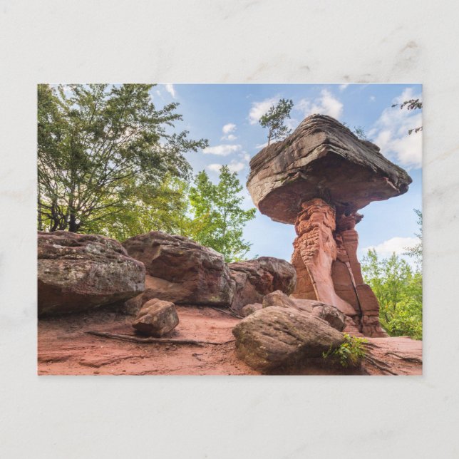 Postal Festiva Teufelstisch Hinterweidenthal Pfalz Alemania regal (Anverso)