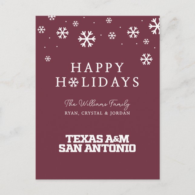 Postal Festiva Texas A&M San Antonio (Anverso)