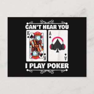 Postal Festiva Texas Holdem Poker no puede oírte jugar al póquer