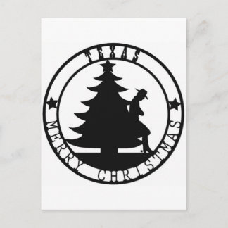 Postal Festiva Texas Merry Christmas