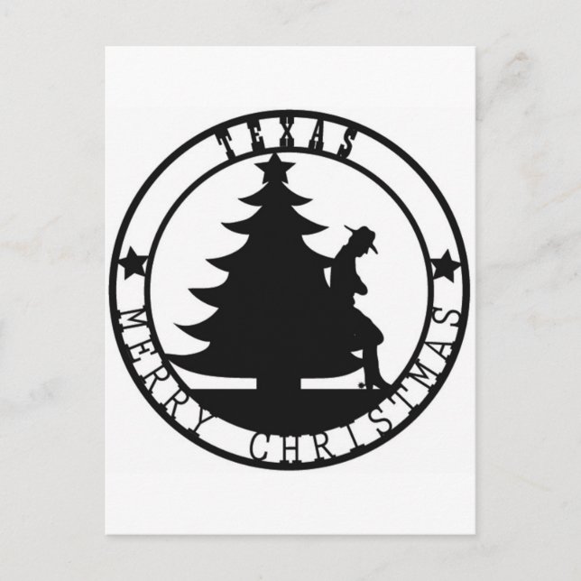 Postal Festiva Texas Merry Christmas (Anverso)