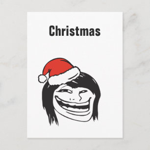 Postal Festiva Texto de encargo del duende de la mujer de Memes