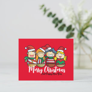 Postal Festiva Texto personalizado Amistad personalizada Feliz Na