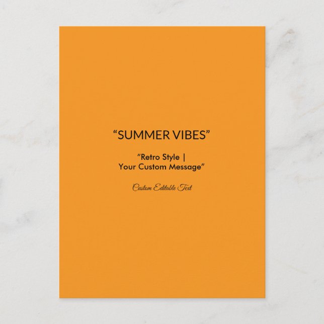 Postal Festiva Textura Naranja retro - Arte de vibraciones de ver (Anverso)