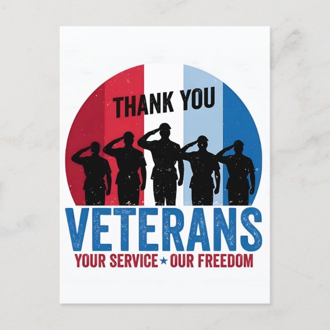 Postal Festiva Thank You for Your Service: Veterans Day 2025  (Anverso)