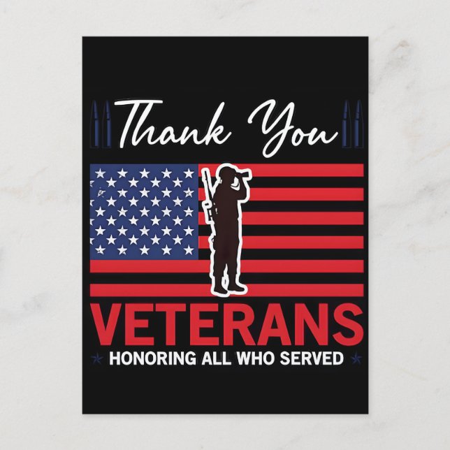 Postal Festiva Thank You for Your Service: Veterans Day 2025  (Anverso)