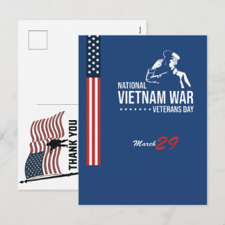 Postal Festiva Thank You Veterans American Flag Memorial Day