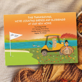 Postal Festiva Thanksgiving Golf Cart With Moving Boxes