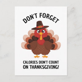 Postal Festiva Thanksgiving Turkey Humor Funny Fall Joke