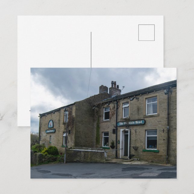 Postal Festiva The Fountain Head Inn, Halifax (Anverso / Reverso)