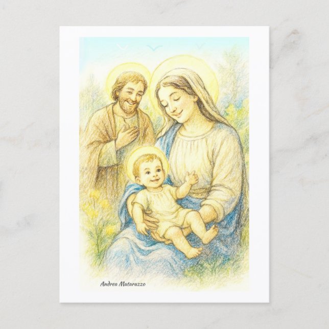 Postal Festiva The Holy Family - Nativity (Anverso)