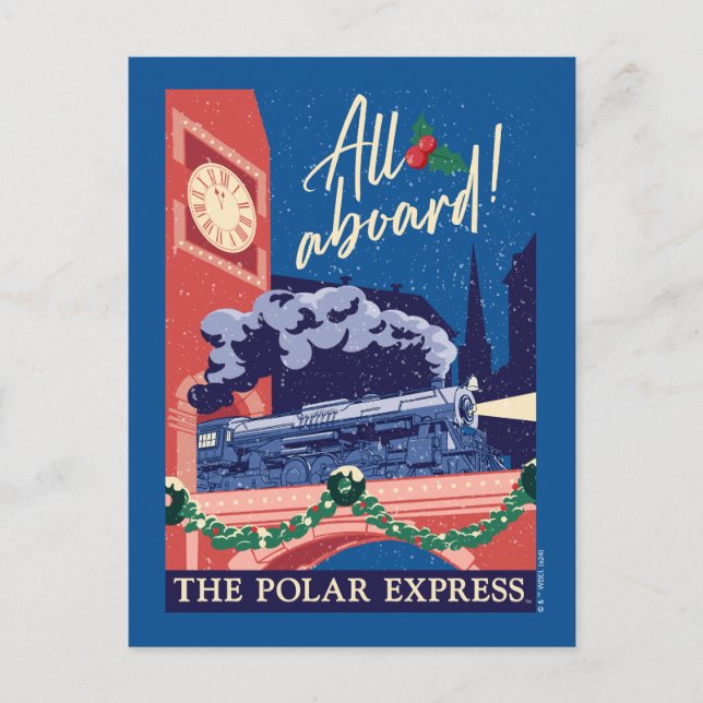 Postal Festiva The Polar Express - ¡Todos a Bordo! (Anverso)
