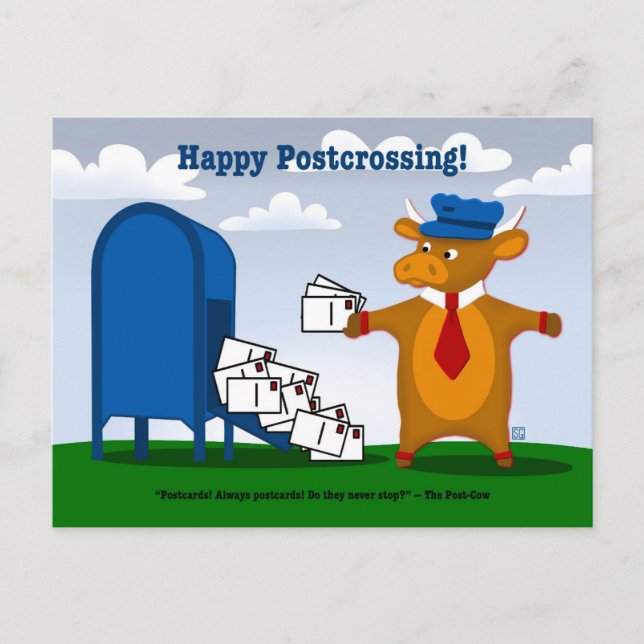 Postal Festiva The Postcrossing Post Cow Postcards (Anverso)