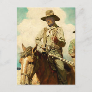 Postal Festiva The Wiry Marshall Western Art de NC Wyeth