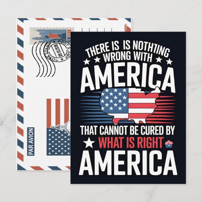 Postal Festiva There is nothing wrong with america (Anverso / Reverso)