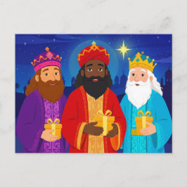 Postal Festiva Three Wise Men Epiphany Christmas Star