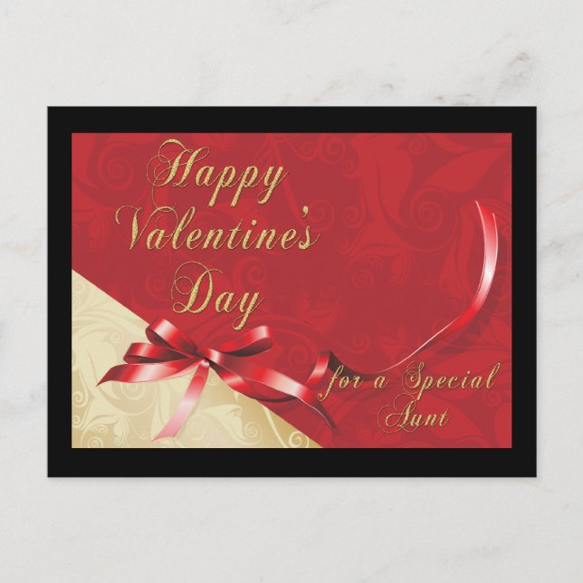 Postal Festiva Tía Valentine Postcard (Anverso)