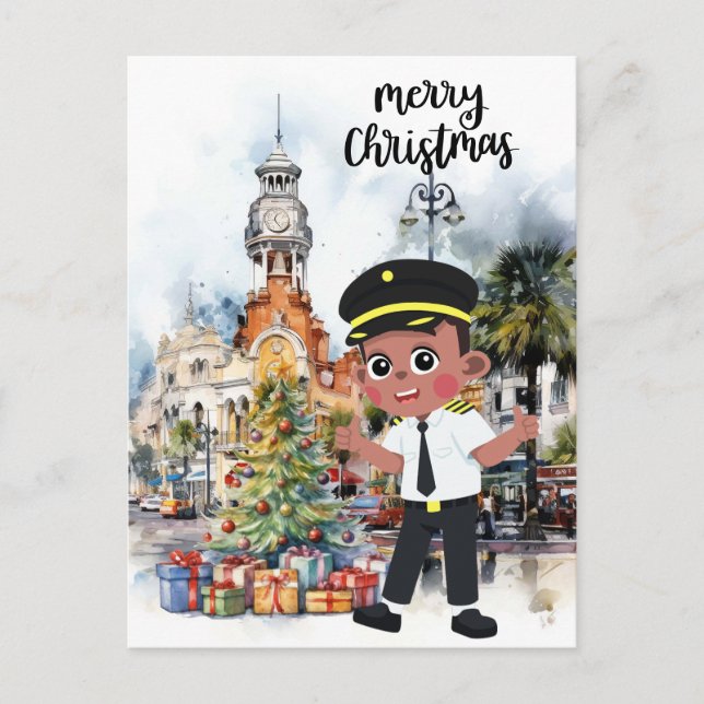 Postal Festiva Tiempo de Navidades piloto en Florida (Anverso)