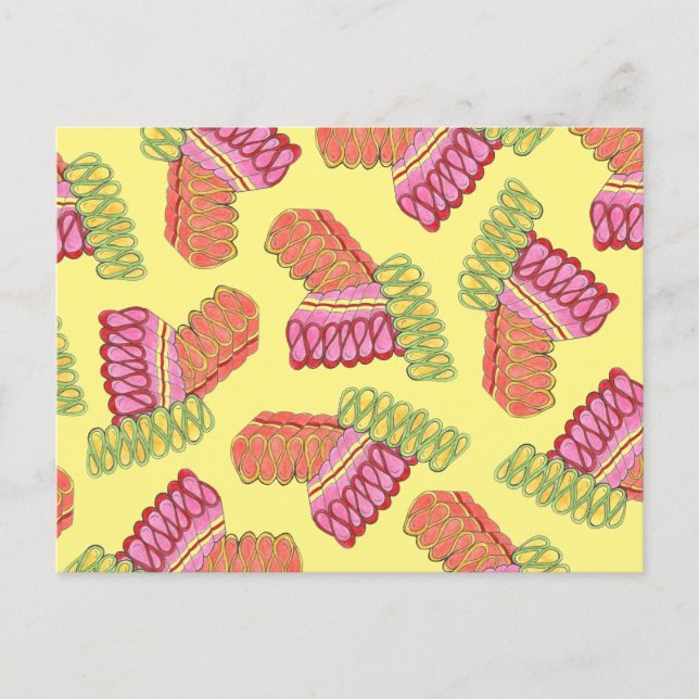 Postal Festiva Tienda de dulces para Navidades de vándalos de la  (Anverso)