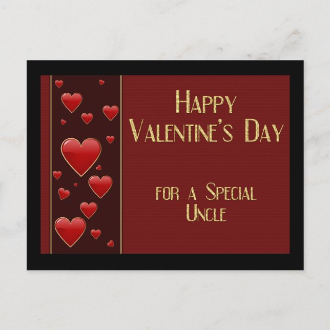 Postal Festiva Tío Valentine Postcard (Anverso)