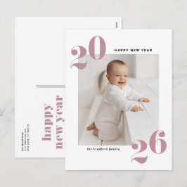Postal Festiva Tipografía Azul Moderna Feliz Año Nuevo 2022 Foto