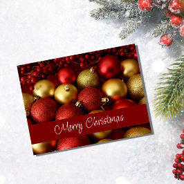 Postal Festiva Tipografía de guiones de la Festividad de Oro Rojo