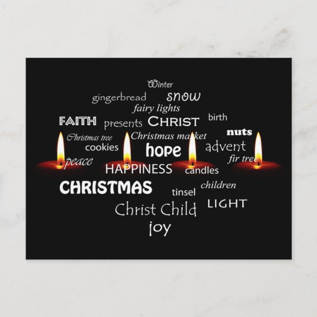 Postal Festiva Tipografía de navidades (Anverso)