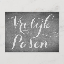 Postal Festiva Tipografía de Pascua Feliz Pasen Chalkboard