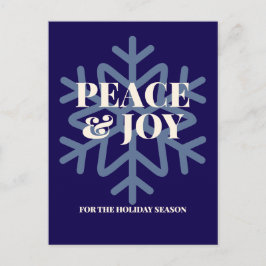 Postal Festiva Tipografía de Paz y Alegría para la Temporada de F