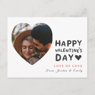 Postal Festiva Tipografía elegante Feliz día de San Valentín 1 Fo
